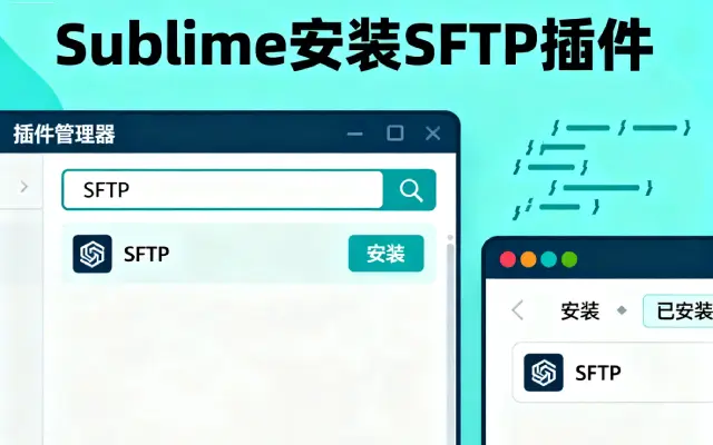 Sublime安装SFTP插件实现远程文件同步的安装教程